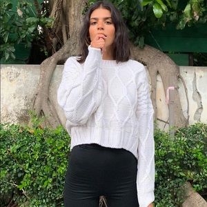 Princess Polly Autumn Leaves Cropped Sweater